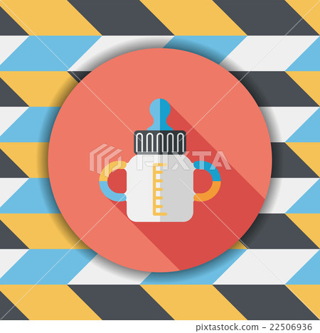 Baby bottle flat icon with long shadow,EPS 10 Baby bottle flat icon with long shadow,EPS 10 22506936
