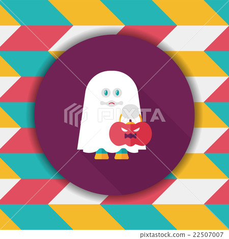 ghost flat icon with long shadow,eps10 ghost flat icon with long shadow,eps10 22507007