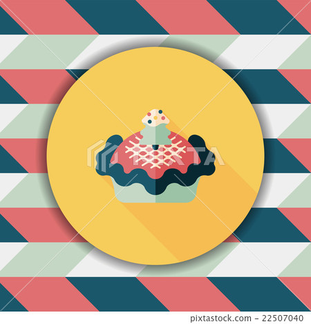 Christmas pie flat icon with long shadow,eps10 22507040