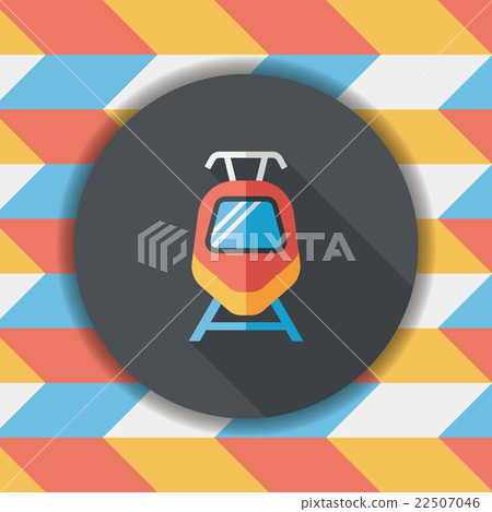 Transportation train flat icon with long shadow,eps10 Transportation train flat icon with long shadow,eps10 22507046