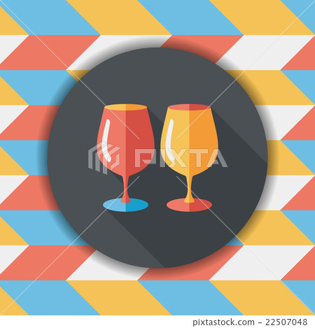 kitchenware glass cup flat icon with long shadow,eps10 kitchenware glass cup flat icon with long shadow,eps10 22507048
