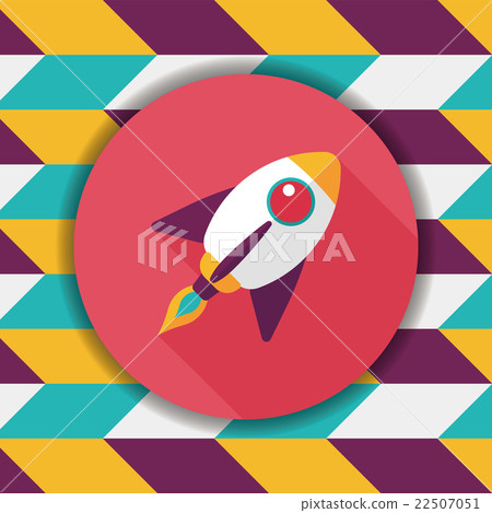 Spaceship flat icon with long shadow,eps10 Spaceship flat icon with long shadow,eps10 22507051