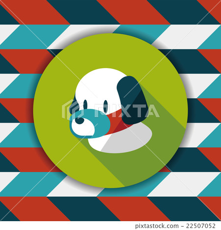 Pet dog mouth cover flat icon with long shadow,eps10 22507052