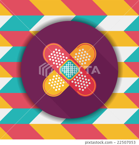 medical bandage flat icon with long shadow medical bandage flat icon with long shadow 22507053