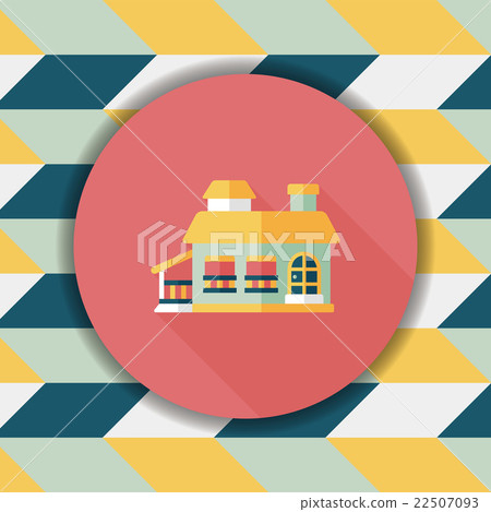 Building flat icon with long shadow,eps10 - Stock Illustration ...