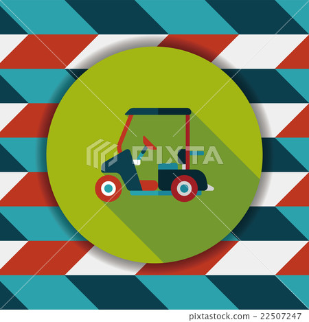 Transportation Golf Cart flat icon with long shadow,eps10 Transportation Golf Cart flat icon with long shadow,eps10 22507247