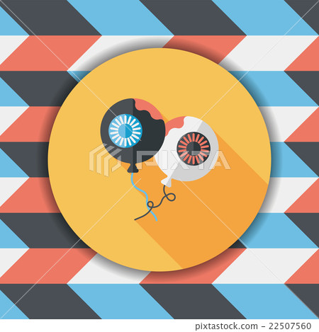 Halloween balloons flat icon with long shadow,eps10 Halloween balloons flat icon with long shadow,eps10 22507560