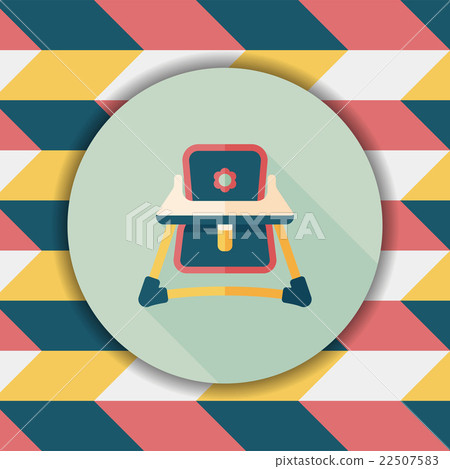 Baby walker flat icon with long shadow,eps10 Baby walker flat icon with long shadow,eps10 22507583