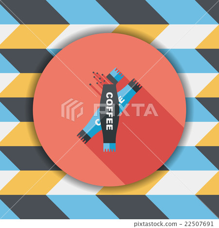 3 in 1 coffee flat icon with long shadow,eps10 3 in 1 coffee flat icon with long shadow,eps10 22507691