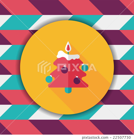 Christmas tree flat icon with long shadow, eps10 Christmas tree flat icon with long shadow, eps10 22507730