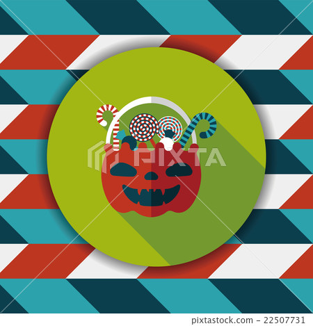 halloween candy flat icon with long shadow,eps10 22507731
