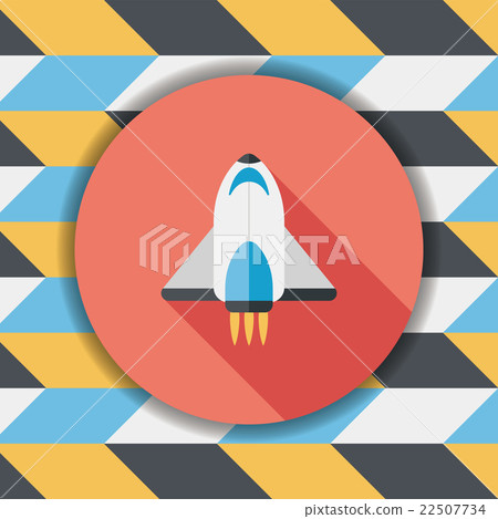 Spaceship flat icon with long shadow,eps10 Spaceship flat icon with long shadow,eps10 22507734