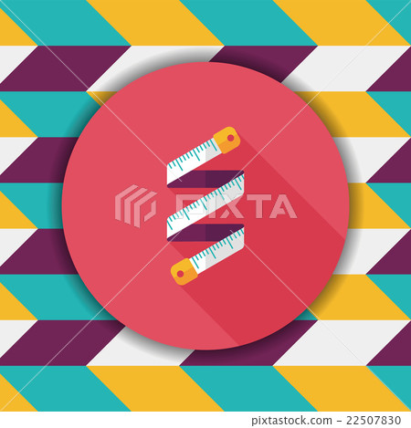 measuring tape flat icon with long shadow,eps10 measuring tape flat icon with long shadow,eps10 22507830
