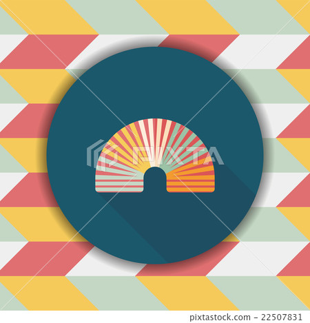 Rainbow spiral flat icon with long shadow,eps10 Rainbow spiral flat icon with long shadow,eps10 22507831