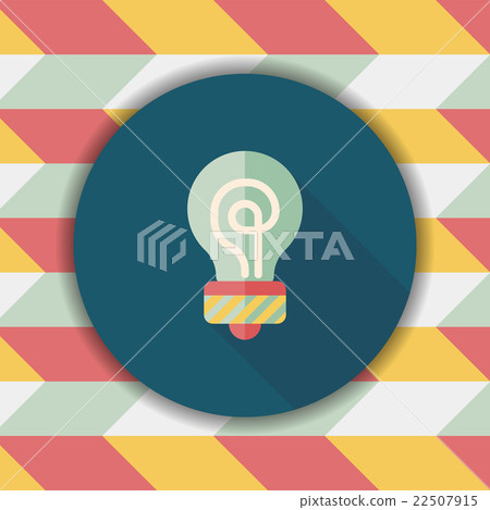 Light bulb flat icon with long shadow,eps10 22507915
