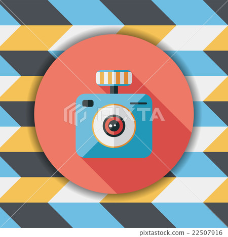 camera flat icon with long shadow 22507916