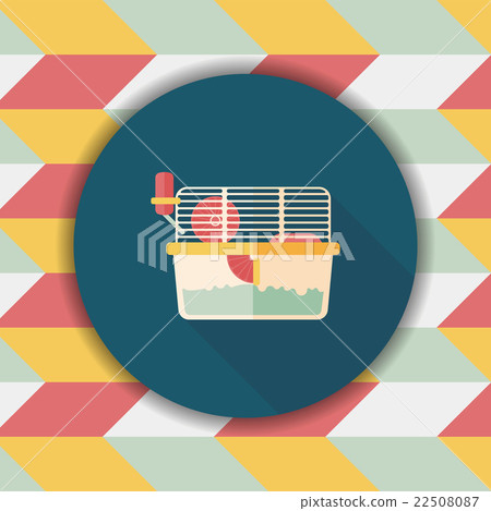 Pet mouse cage flat icon with long shadow,eps10 Pet mouse cage flat icon with long shadow,eps10 22508087