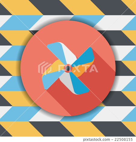 Windmill flat icon with long shadow - Stock Illustration [22508155] - PIXTA