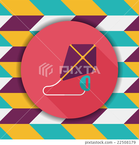 kite flat icon with long shadow,eps10 kite flat icon with long shadow,eps10 22508179
