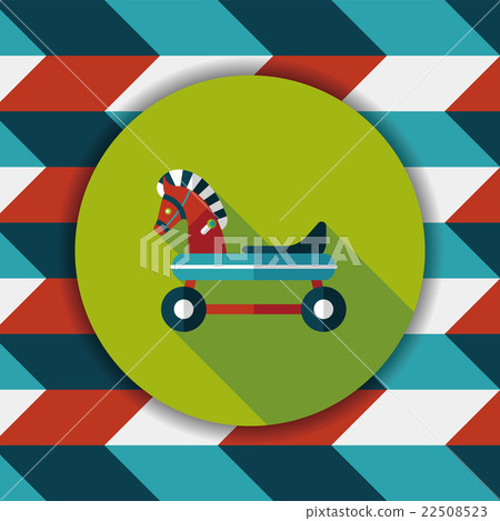 horse toy car flat icon with long shadow,eps10 horse toy car flat icon with long shadow,eps10 22508523