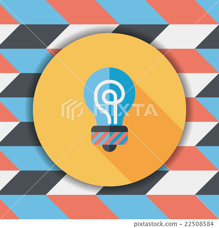 Light bulb flat icon with long shadow,eps10 22508584