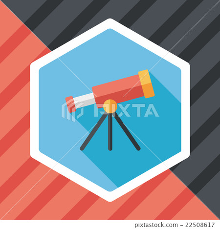 Space Telescope flat icon with long shadow,eps10 Space Telescope flat icon with long shadow,eps10 22508617