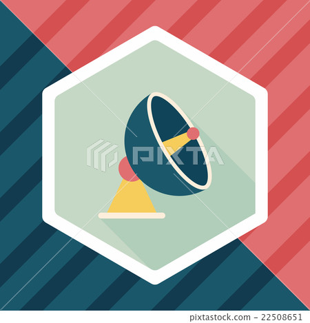 Space Satellite flat icon with long shadow,eps10 22508651