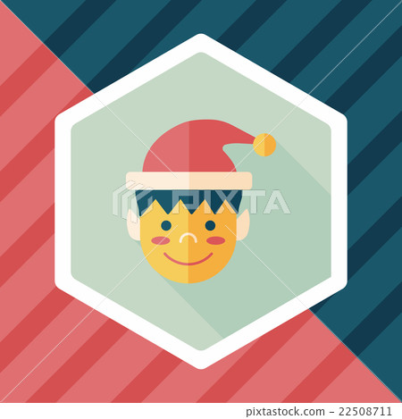 Christmas boy flat icon with long shadow,eps10 Christmas boy flat icon with long shadow,eps10 22508711