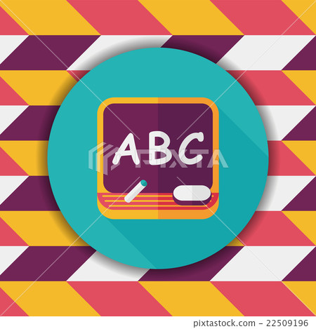 blackboard flat icon with long shadow,eps10 22509196