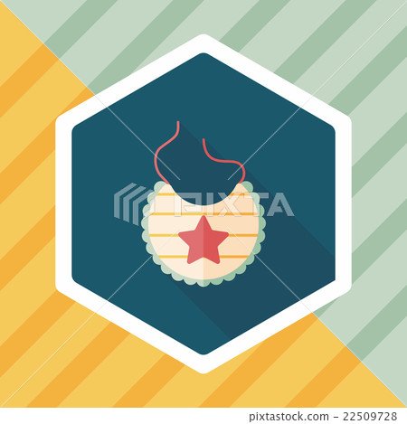 baby bib flat icon with long shadow,eps10 baby bib flat icon with long shadow,eps10 22509728