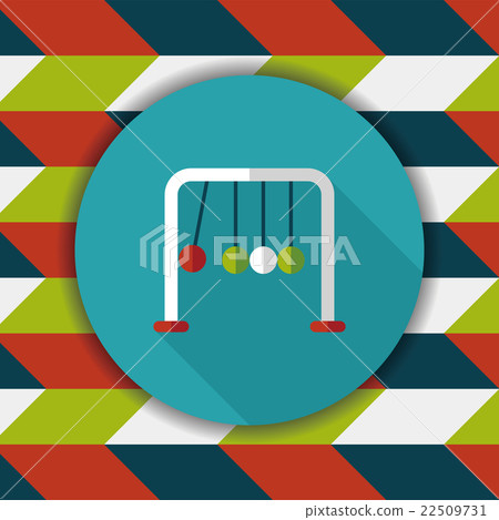 Newton's Cradle flat icon with long shadow,eps10 Newton's Cradle flat icon with long shadow,eps10 22509731