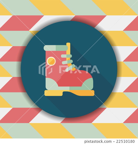 Boot flat icon with long shadow Boot flat icon with long shadow 22510180