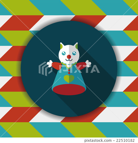cat hand puppet flat icon with long shadow,eps10 cat hand puppet flat icon with long shadow,eps10 22510182