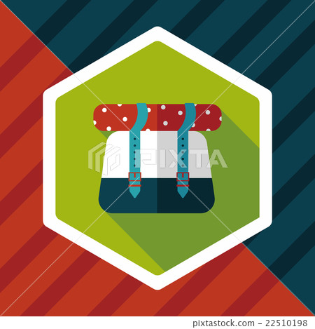Backpack flat icon with long shadow,eps10 - Stock Illustration ...