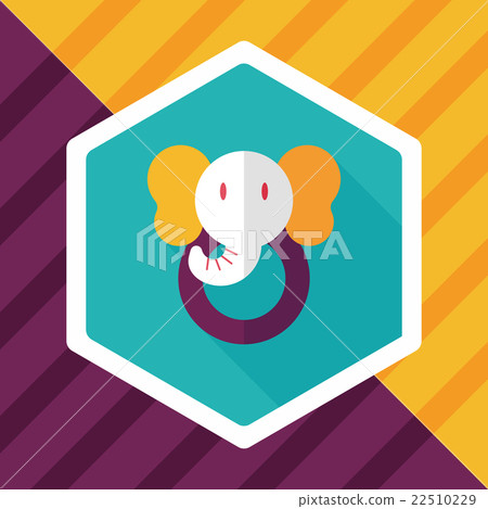 elephant toy flat icon with long shadow,eps10 elephant toy flat icon with long shadow,eps10 22510229