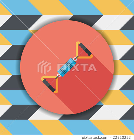 spring tension fitness equipment flat icon with long shadow,eps1 22510232