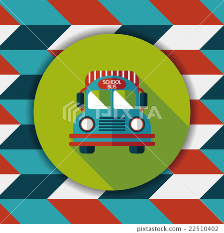 School Bus flat icon with long shadow,eps10 School Bus flat icon with long shadow,eps10 22510402