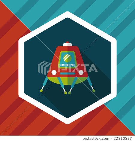 Space Rover flat icon with long shadow,eps10 22510557