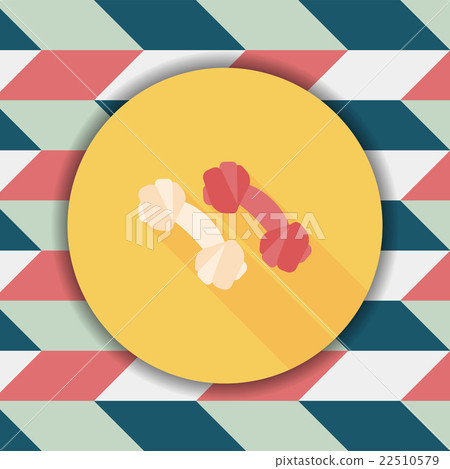 Pet bone flat icon with long shadow,eps10 Pet bone flat icon with long shadow,eps10 22510579