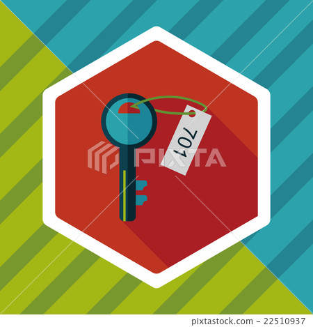 hotel key flat icon with long shadow,eps10 hotel key flat icon with long shadow,eps10 22510937