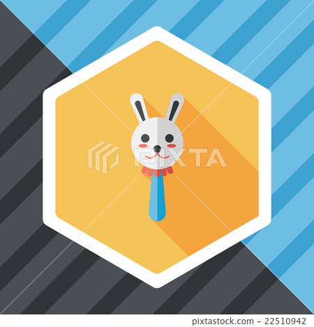 baby rattle flat icon with long shadow,eps10 baby rattle flat icon with long shadow,eps10 22510942