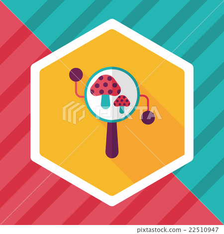 baby rattle flat icon with long shadow,eps10 baby rattle flat icon with long shadow,eps10 22510947