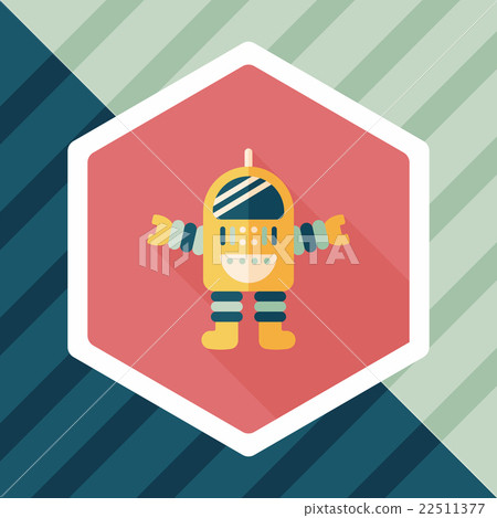 Space robot flat icon with long shadow,eps10 Space robot flat icon with long shadow,eps10 22511377