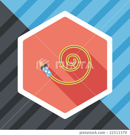 party horn flat icon with long shadow,eps10 party horn flat icon with long shadow,eps10 22511379