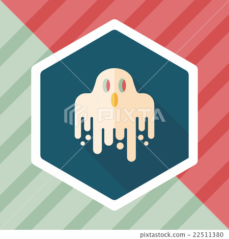 ghost flat icon with long shadow,eps10 ghost flat icon with long shadow,eps10 22511380