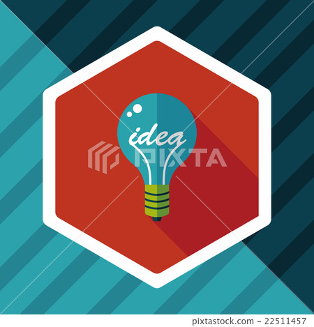 Light bulb flat icon with long shadow,eps10 Light bulb flat icon with long shadow,eps10 22511457