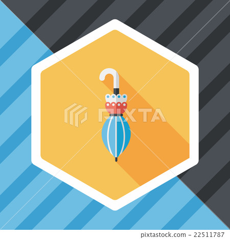 umbrella flat icon with long shadow,eps10 - Stock Illustration ...