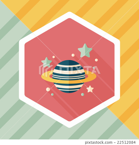 Space planet flat icon with long shadow,eps10 Space planet flat icon with long shadow,eps10 22512084