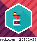 grinding coffee machine flat icon with long shadow,eps10 22512088
