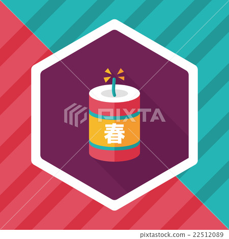 Chinese New Year flat icon, eps10, Chinese festival couplets wit Chinese New Year flat icon, eps10, Chinese festival couplets wit 22512089
